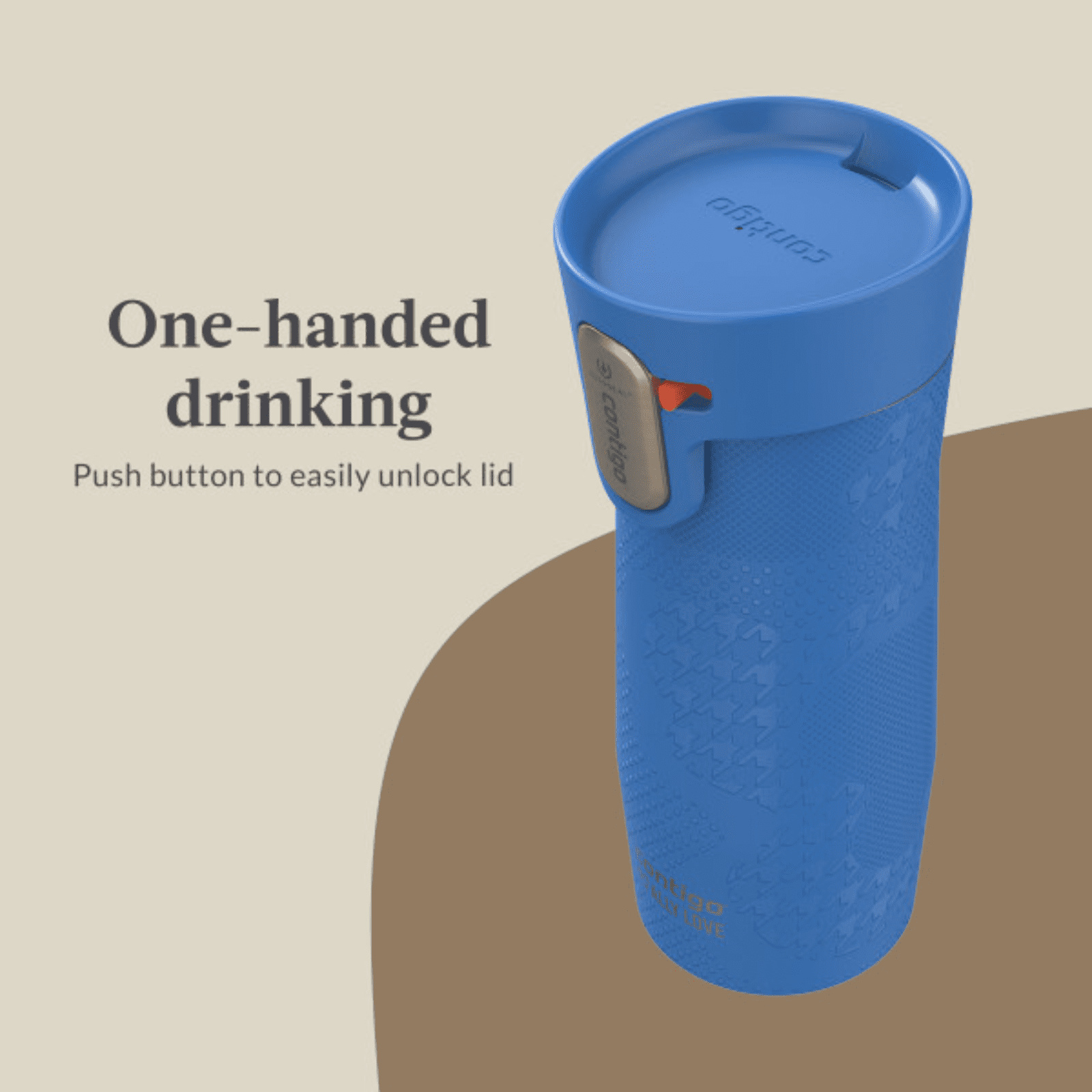 Contigo x Ally Love Autoseal West Loop Vacuum-Insulated Stainless Steel Travel Mug with Easy-Clean Lid, 16 oz, Stellar Jay - O4N3