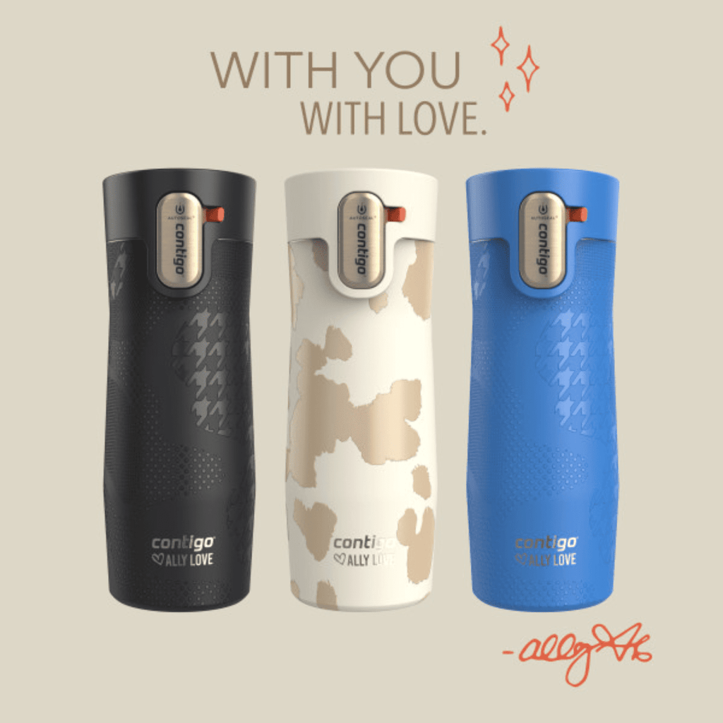 Contigo x Ally Love Autoseal West Loop Vacuum-Insulated Stainless Steel Travel Mug with Easy-Clean Lid, 16 oz, Stellar Jay - O4N3