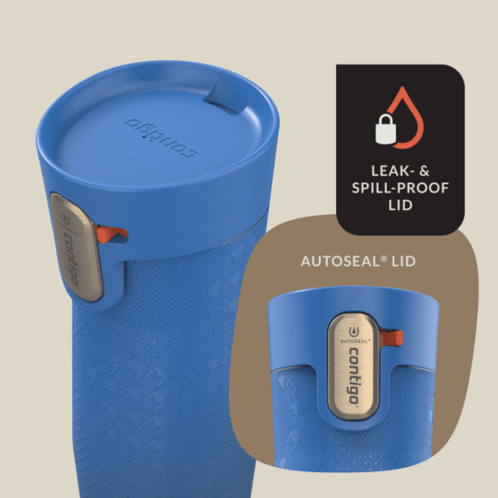 Contigo x Ally Love Autoseal West Loop Vacuum-Insulated Stainless Steel Travel Mug with Easy-Clean Lid, 16 oz, Stellar Jay - O4N3