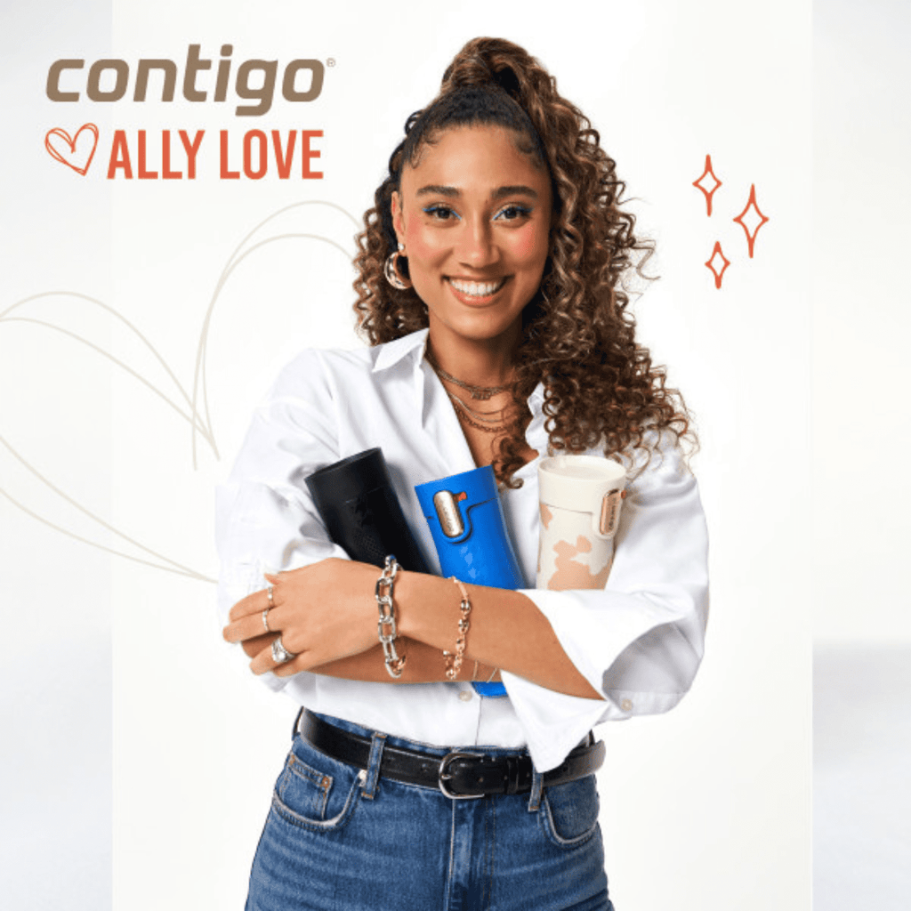 Contigo x Ally Love Autoseal West Loop Vacuum-Insulated Stainless Steel Travel Mug with Easy-Clean Lid, 16 oz, Stellar Jay - O4N3