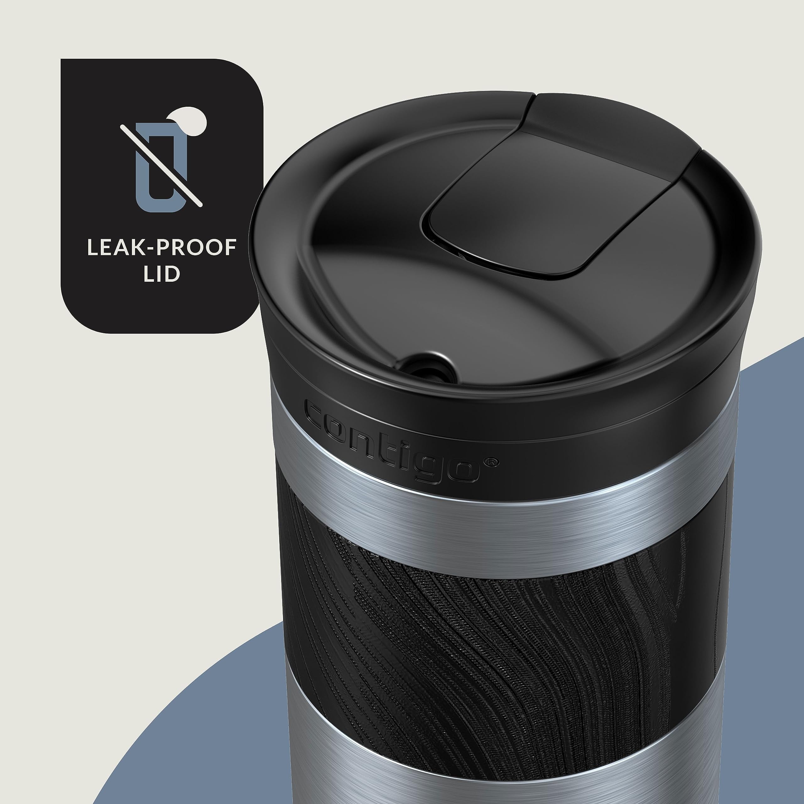 Contigo Byron 2.0 Stainless Steel Travel Mug with SNAPSEAL Lid and Grip, 16oz. - 9DNR
