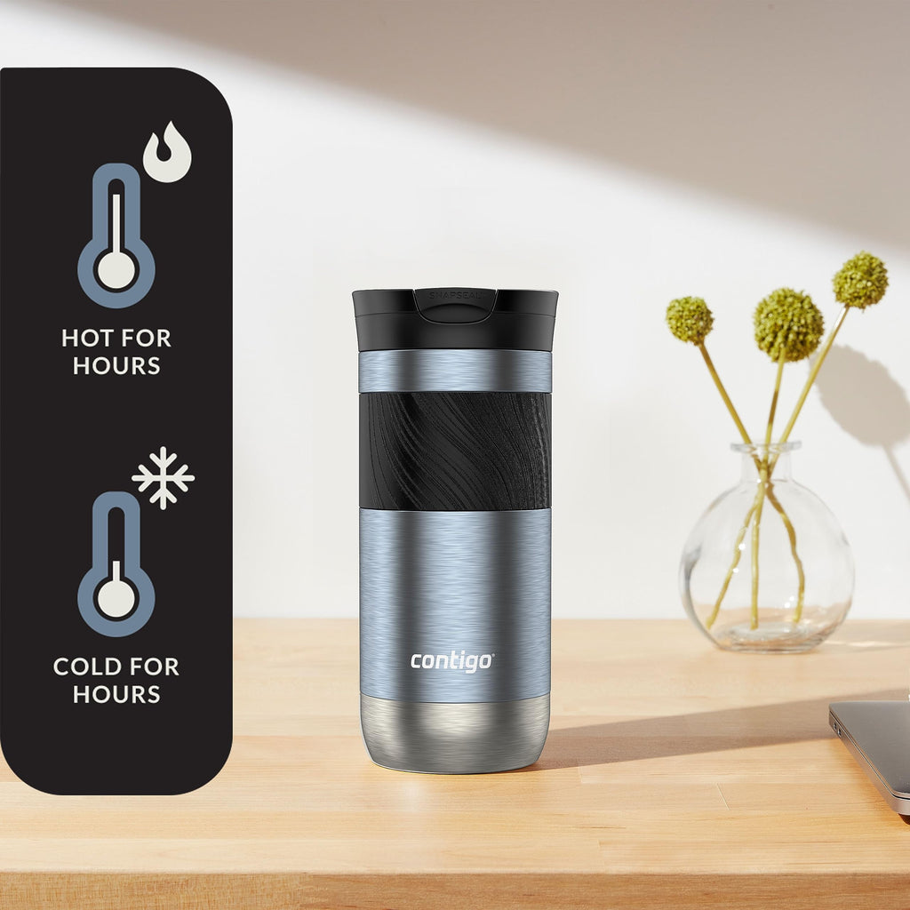 Contigo Byron 2.0 Stainless Steel Travel Mug with SNAPSEAL Lid and Grip, 16oz. - 9DNR