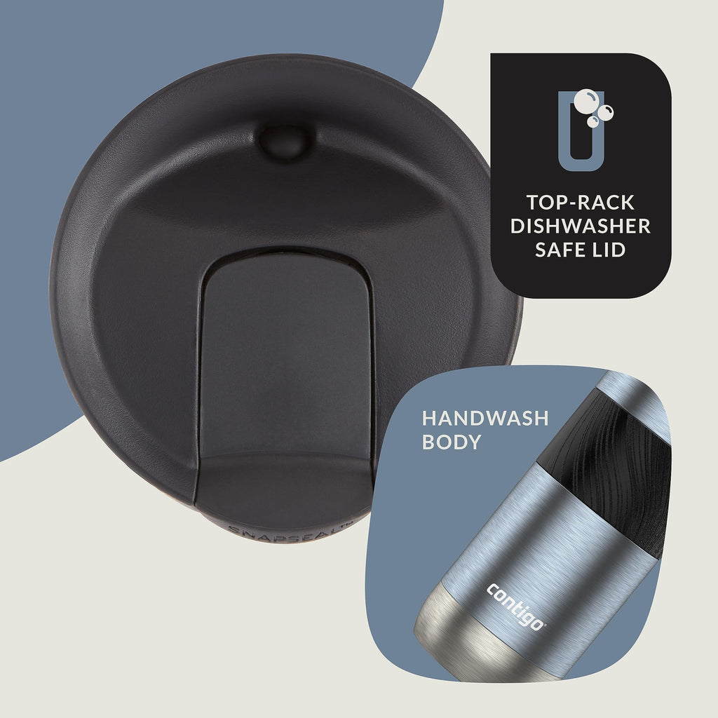 Contigo Byron 2.0 Stainless Steel Travel Mug with SNAPSEAL Lid and Grip, 16oz. - 9DNR