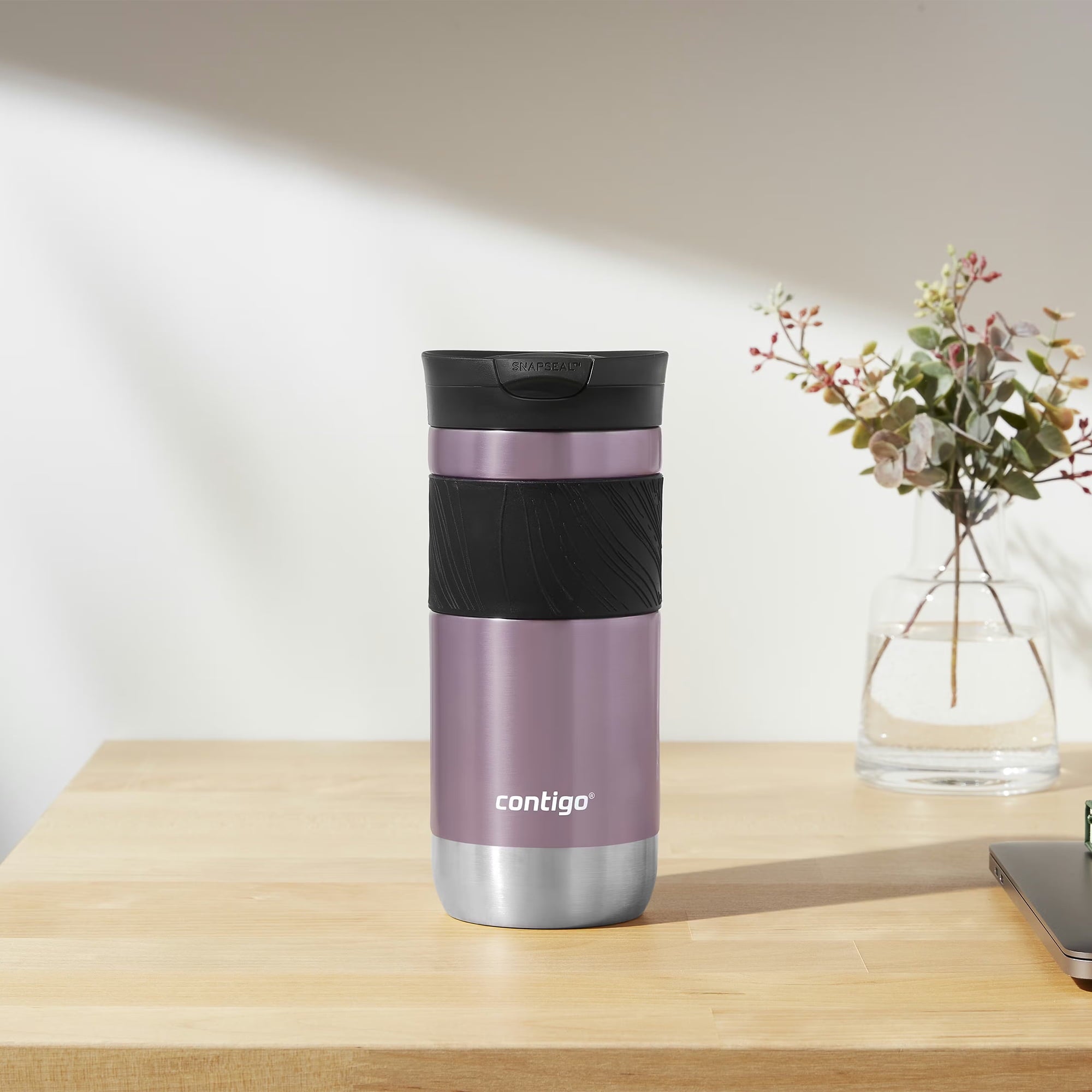 Contigo Byron 2.0 Stainless Steel Travel Mug with SNAPSEAL Lid and Grip, 16oz. - 9DNR