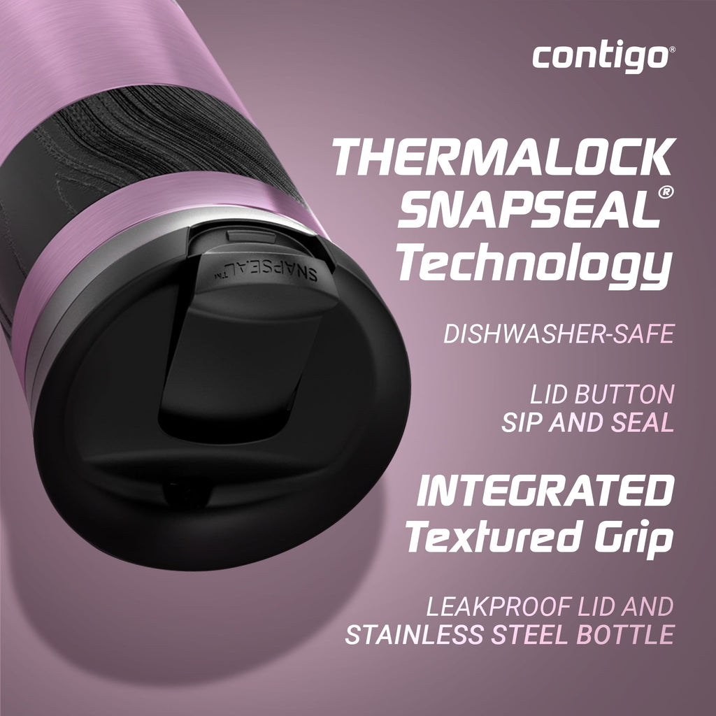 Contigo Byron 2.0 Stainless Steel Travel Mug with SNAPSEAL Lid and Grip, 16oz. - 9DNR