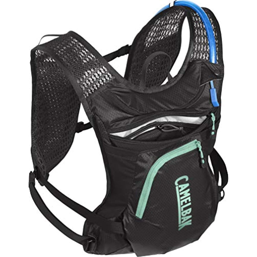 CamelBak Women's Chase Bike Vest 50oz - Hydration Vest - Easy Access Pockets, Black/Mint - 78PK