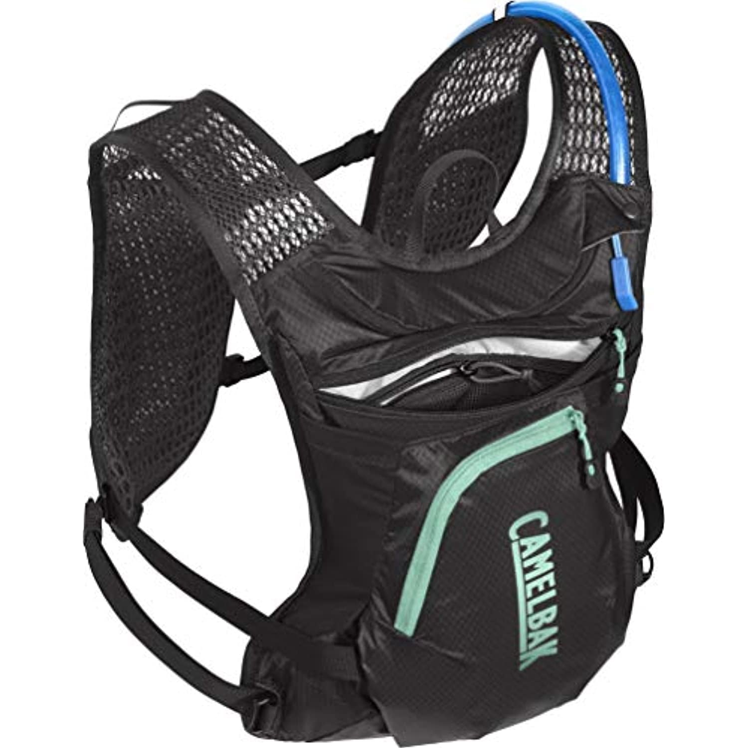 CamelBak Women's Chase Bike Vest 50oz - Hydration Vest - Easy Access Pockets, Black/Mint - 78PK