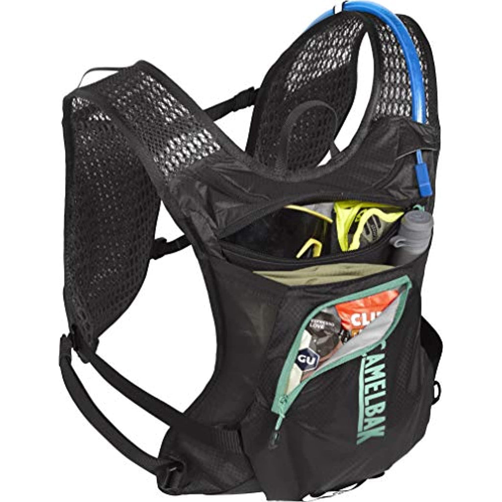 CamelBak Women's Chase Bike Vest 50oz - Hydration Vest - Easy Access Pockets, Black/Mint - 78PK