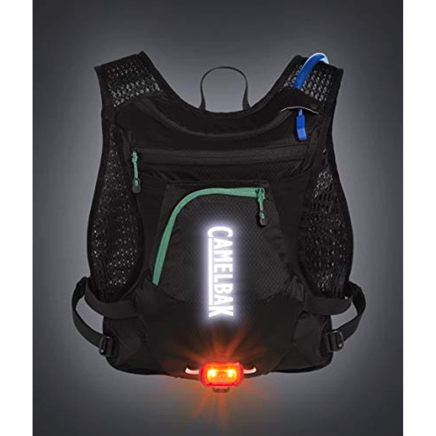 CamelBak Women's Chase Bike Vest 50oz - Hydration Vest - Easy Access Pockets, Black/Mint - 78PK