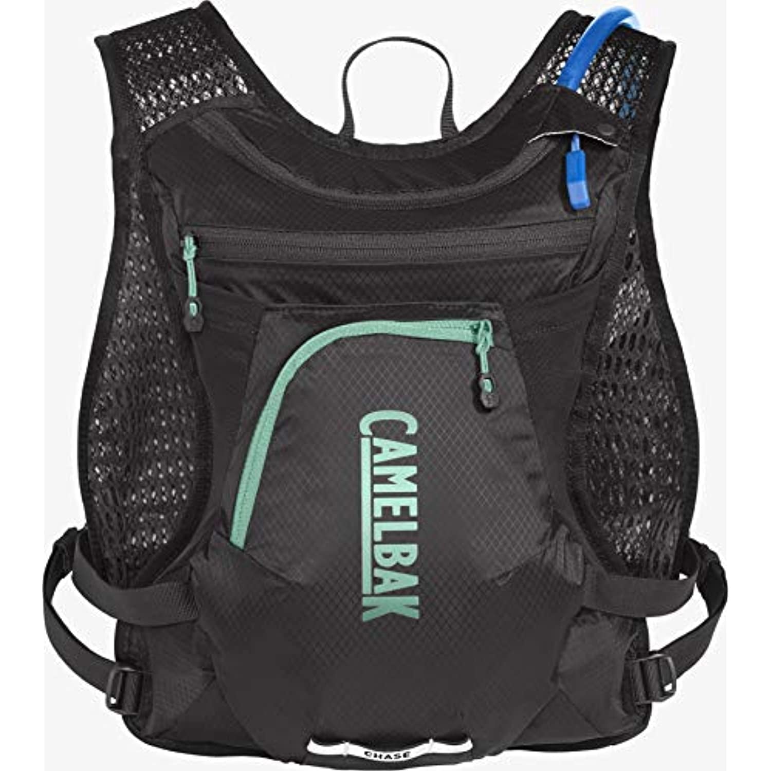 CamelBak Women's Chase Bike Vest 50oz - Hydration Vest - Easy Access Pockets, Black/Mint - 78PK