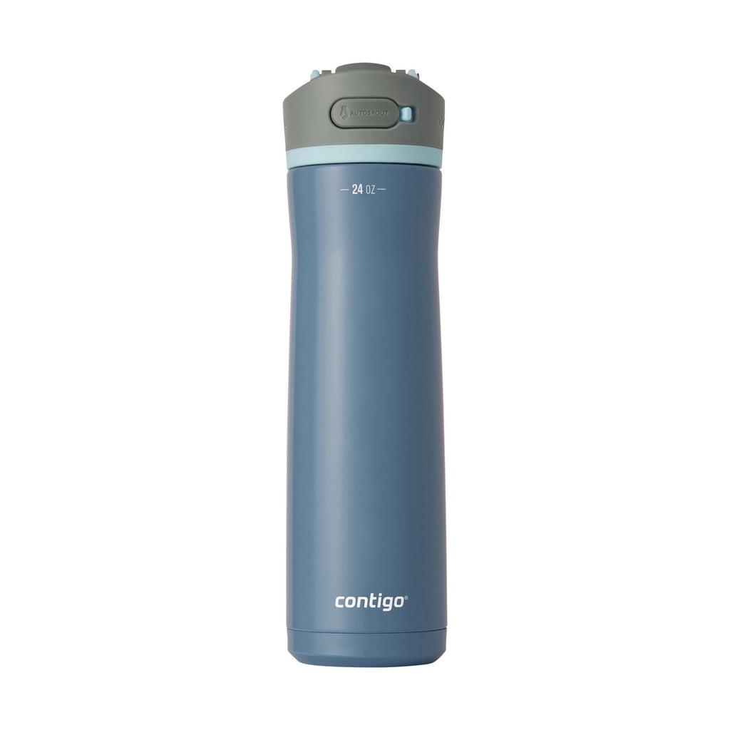 Contigo® Wells Chill Stainless Steel Filter Water Bottle with AUTOSPOUT® Straw Lid, 24 oz., Dark Ice - 67CH