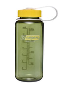 Nalgene 16oz Wide Mouth Water Bottle BPA-Free USA Made, Oil Green + Freesia - 153A