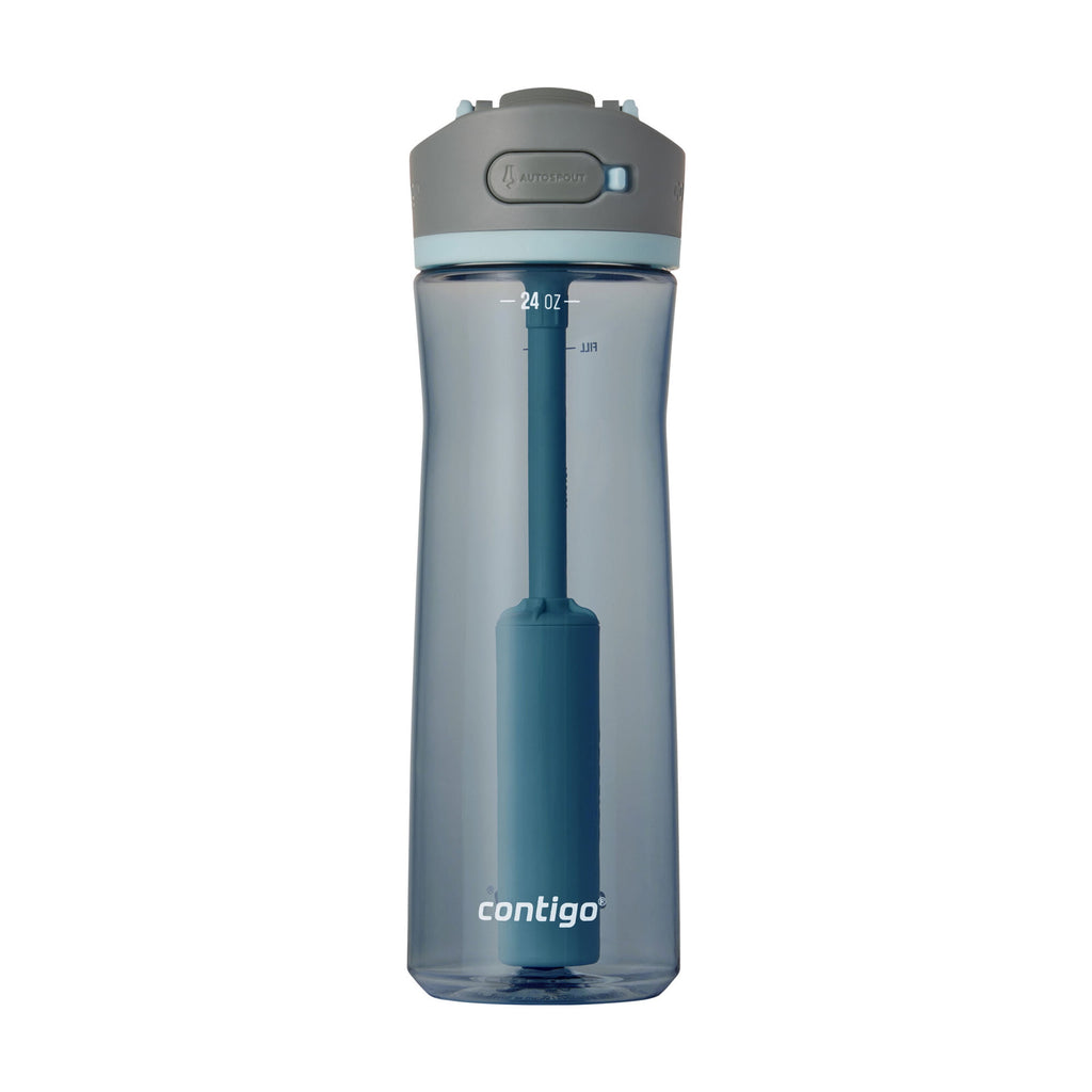 Contigo® Wells Plastic Filter Water Bottle with AUTOSPOUT® Straw Lid, 24 Oz., Dark Ice - Z343