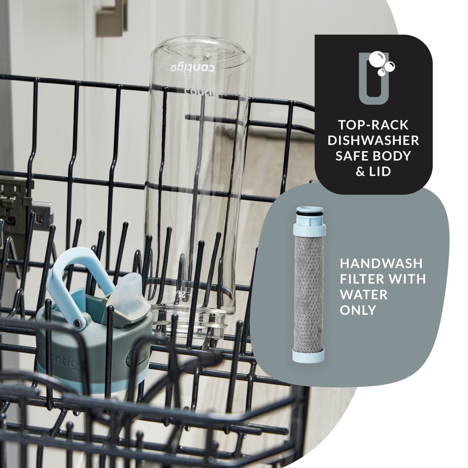 Contigo 24 oz. Wells Plastic Filter Water Bottle - Salt - OYYF