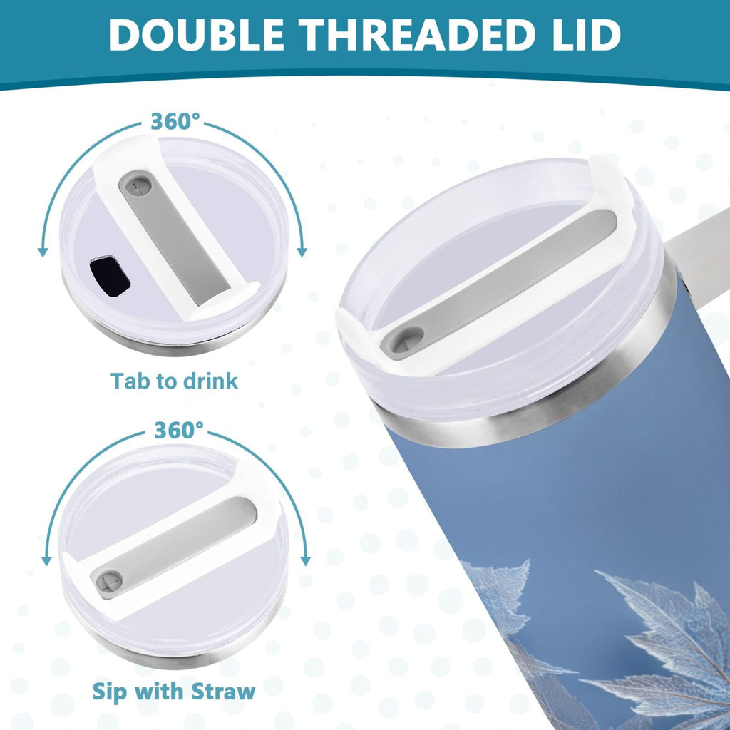 30 oz Insulated Stainless Steel Tumbler Double Wall Stainless Steel Tumbler with 2-Way Drinking Glass Mapleleaves - 6DC1