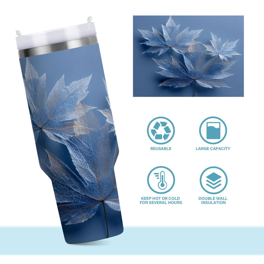 30 oz Insulated Stainless Steel Tumbler Double Wall Stainless Steel Tumbler with 2-Way Drinking Glass Mapleleaves - 6DC1