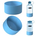 Linkidea 2 Pack Water Bottle Boot Compatible with Nalgene Sustain Wide Mouth 32oz/48oz, Narrow Mouth 32oz, Silicone Anti-Slip Bottle Bottom Bumper Protector (Blue) - FTB8