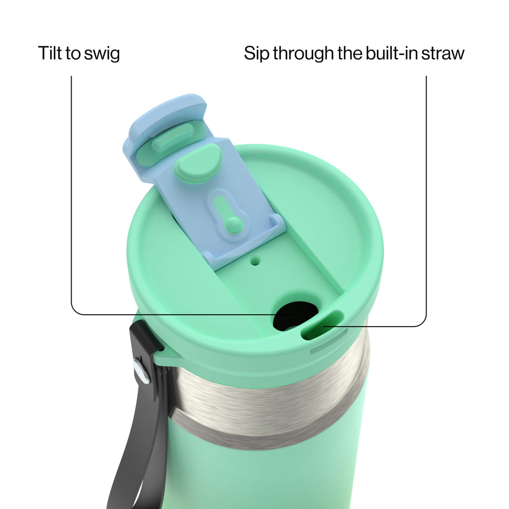 Contigo DualSip 16 oz Compact Leakproof Insulated Water Bottle with 2-Way Lid - WX2D