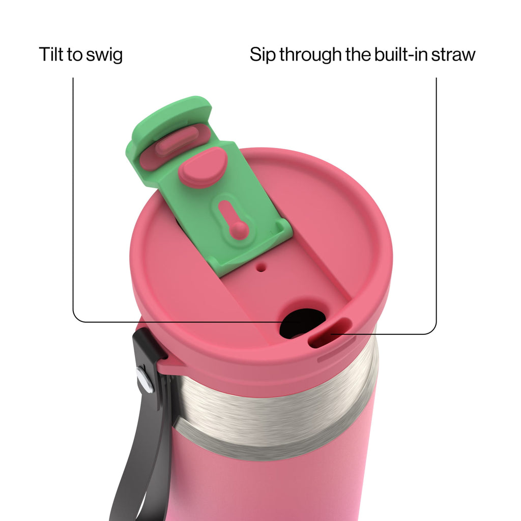 Contigo DualSip 16 oz Compact Leakproof Insulated Water Bottle with 2-Way Lid - WX2D