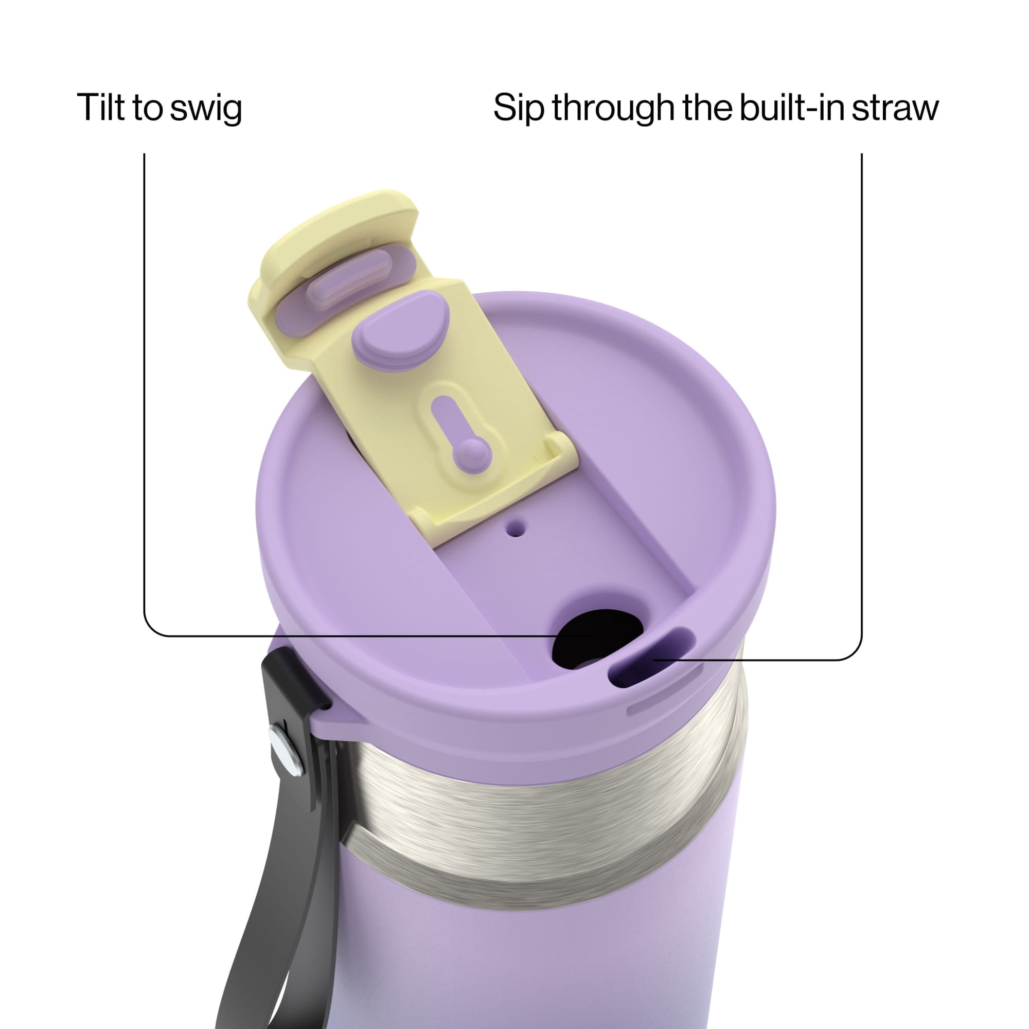 Contigo DualSip 16 oz Compact Leakproof Insulated Water Bottle with 2-Way Lid - WX2D