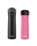 Contigo Jackson Chill  Bundle 2 Water Bottles Black 24oz and Pink  20oz with Autopop Lid - MZHL