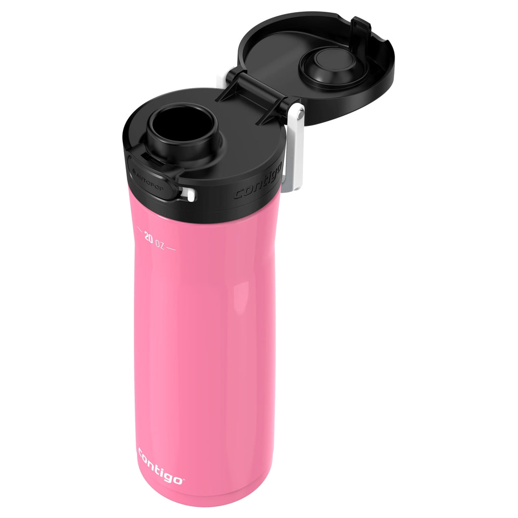 Contigo Jackson Chill  Bundle 2 Water Bottles Black 24oz and Pink  20oz with Autopop Lid - MZHL