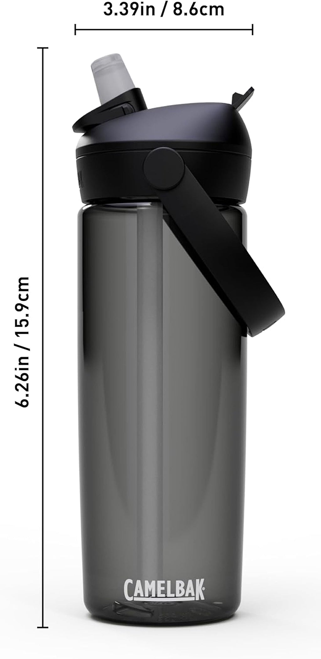 Camelbak Thrive Flip Straw 20oz Water Bottle, Charcoal - XGLH