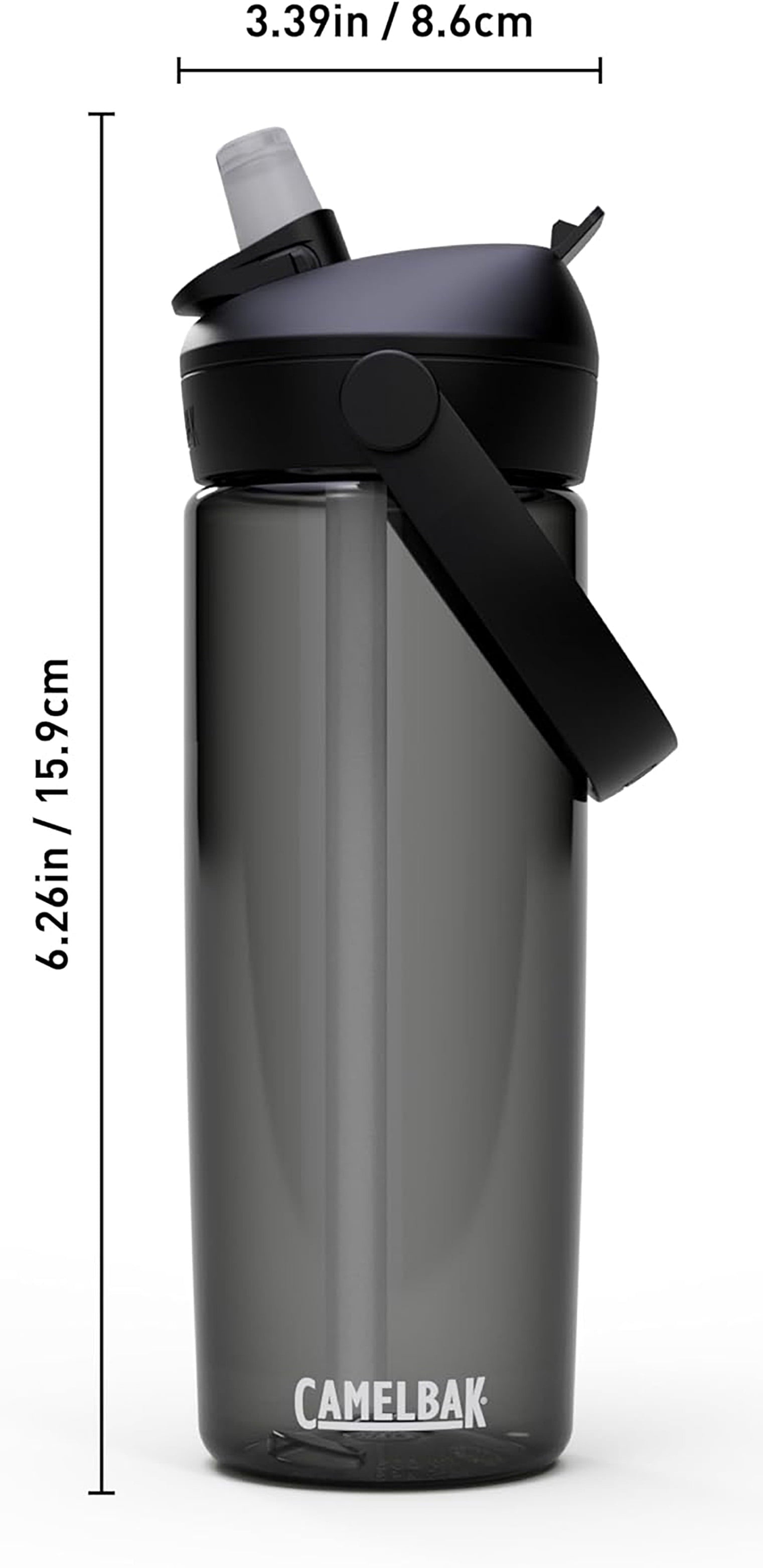 Camelbak Thrive Flip Straw 20oz Water Bottle, Charcoal - XGLH