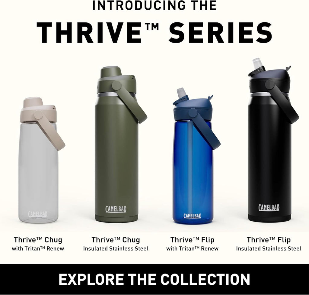 Camelbak Thrive Flip Straw 20oz Water Bottle, Charcoal - XGLH