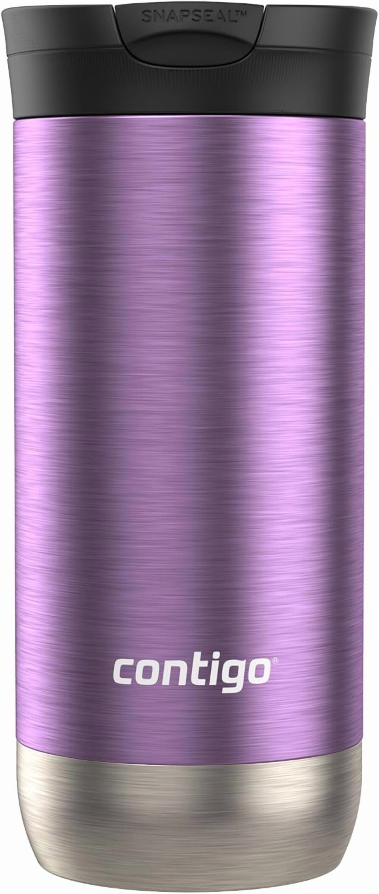 Contigo Huron SnapSeal Insulated Travel Tumbler, Purple Panzy Color 16 oz (473 mL) - D2S4