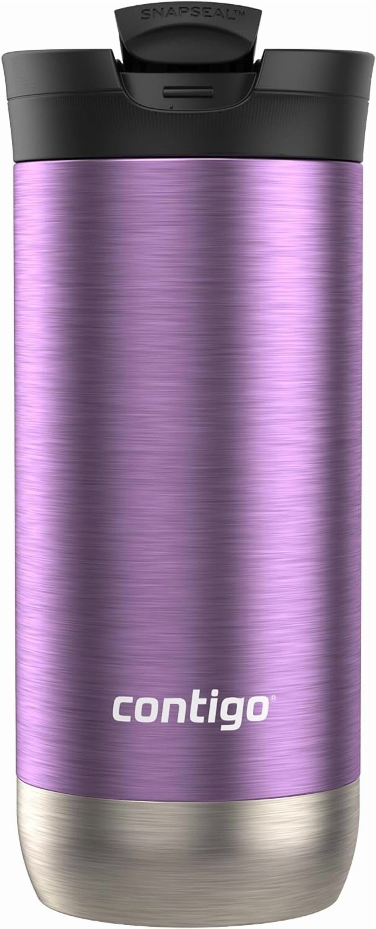 Contigo Huron SnapSeal Insulated Travel Tumbler, Purple Panzy Color 16 oz (473 mL) - D2S4