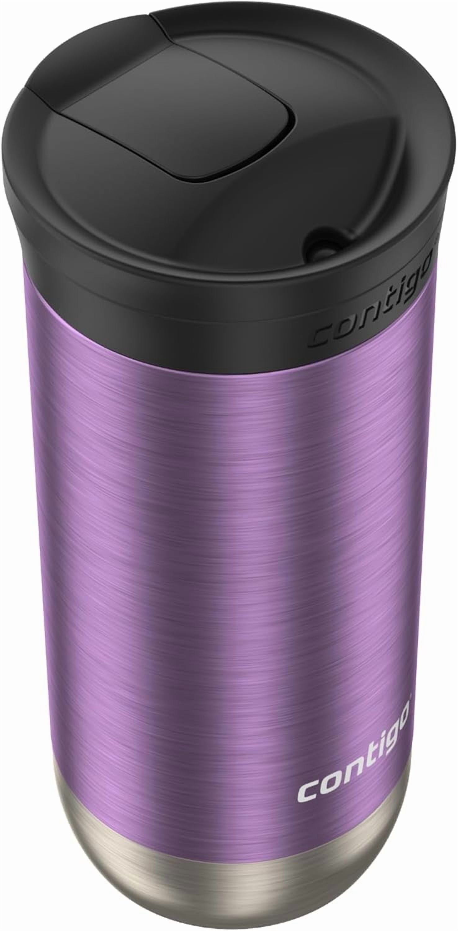Contigo Huron SnapSeal Insulated Travel Tumbler, Purple Panzy Color 16 oz (473 mL) - D2S4