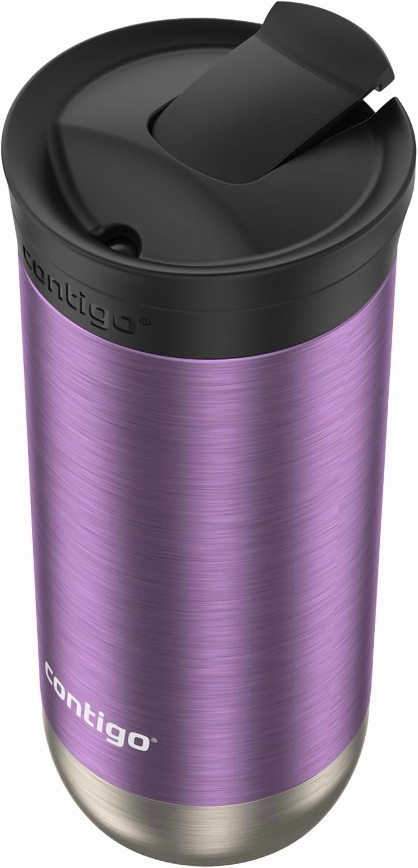 Contigo Huron SnapSeal Insulated Travel Tumbler, Purple Panzy Color 16 oz (473 mL) - D2S4