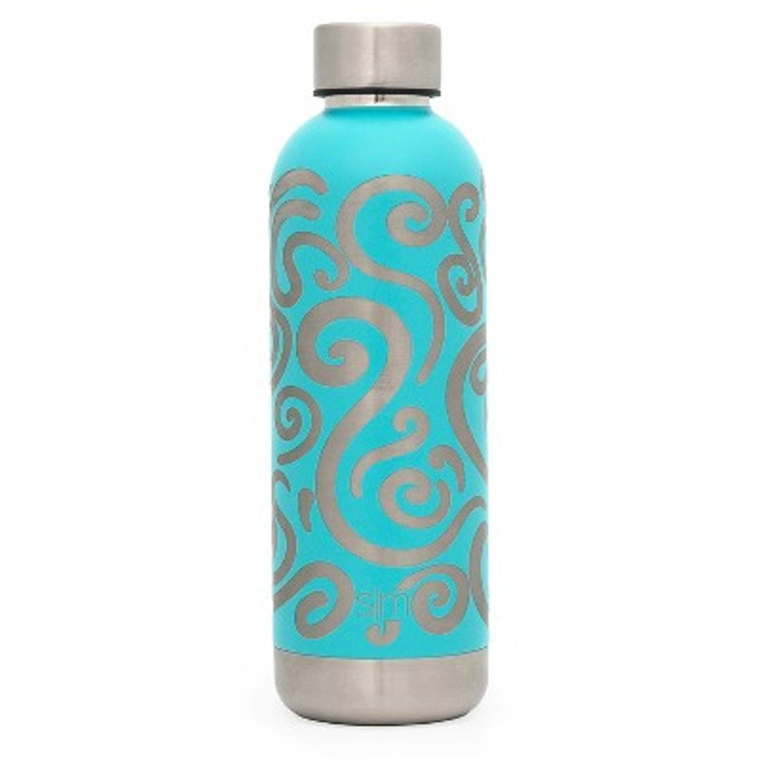 simple modern bolt curtis 17oz water bottle stainless steel Caribbean blue - QK59