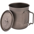 Olicamp Titanium Space Saver Mug with Lid, Nests Nalgene Bottle Inside, Lightweight and Compact, Perfect for Camping and Backpacking, 750mL - 4AP6