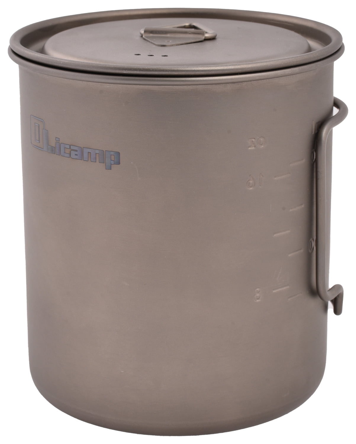 Olicamp Titanium Space Saver Mug with Lid, Nests Nalgene Bottle Inside, Lightweight and Compact, Perfect for Camping and Backpacking, 750mL - 4AP6