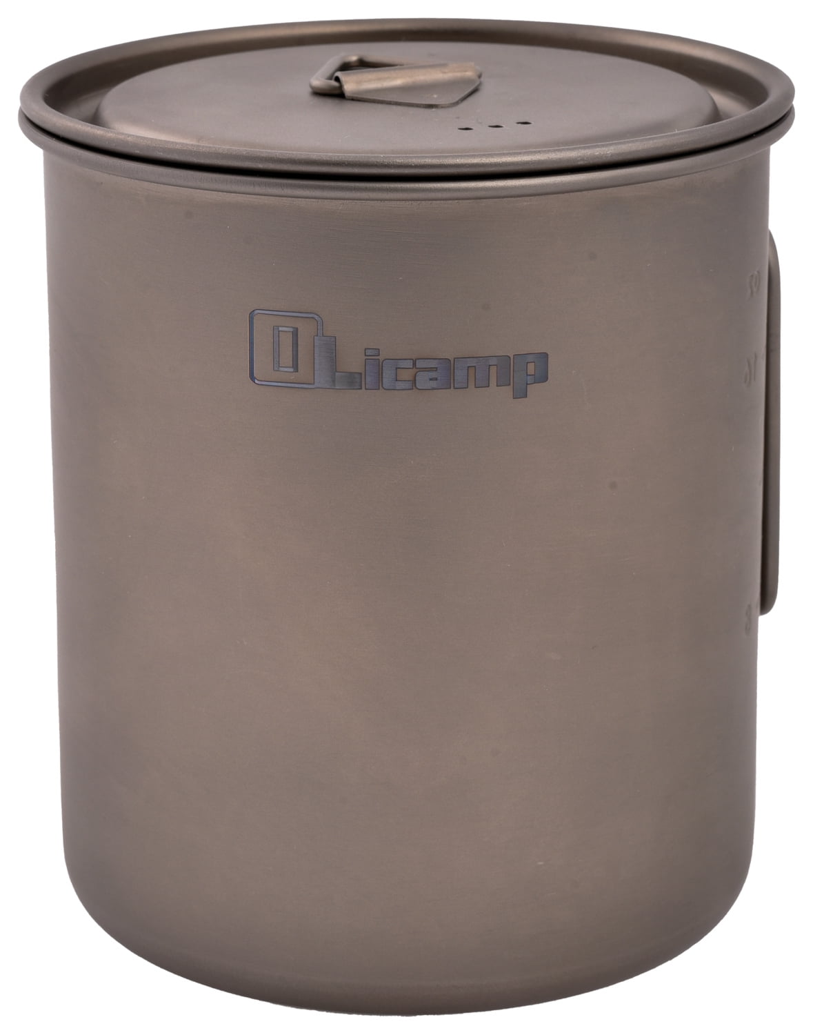 Olicamp Titanium Space Saver Mug with Lid, Nests Nalgene Bottle Inside, Lightweight and Compact, Perfect for Camping and Backpacking, 750mL - 4AP6