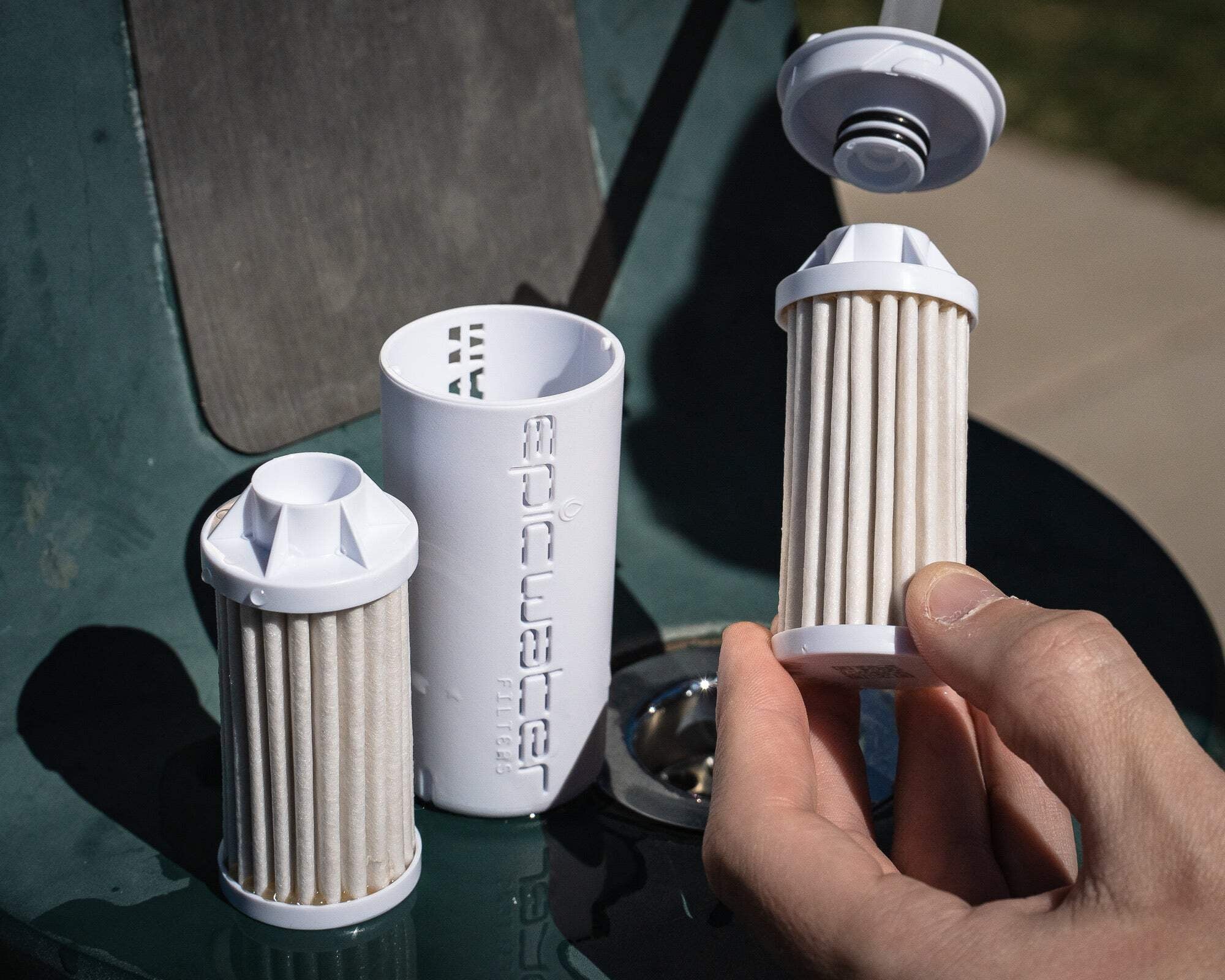 Epic Water Filters Nalgene OG Sustain Tritan USA Made Water Bottle and 75 Gallon Filter - Removes 99.99% of Water Impurities, 32oz, Leggitt Art - 26EF