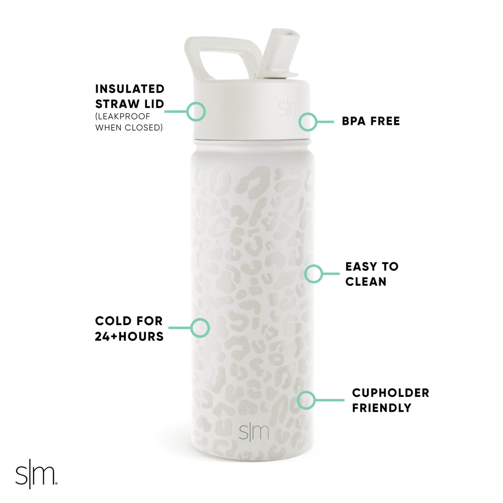 Simple Modern Summit Water Bottle Straw Lid Vacuum Insulated Stainless Steel Bottle | 18 fl oz - 20MR