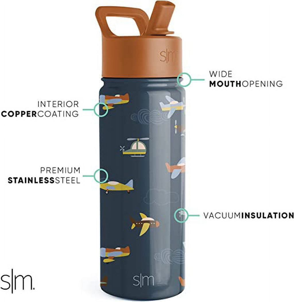 Simple Modern Summit Water Bottle Straw Lid Vacuum Insulated Stainless Steel Bottle | 18 fl oz - 20MR