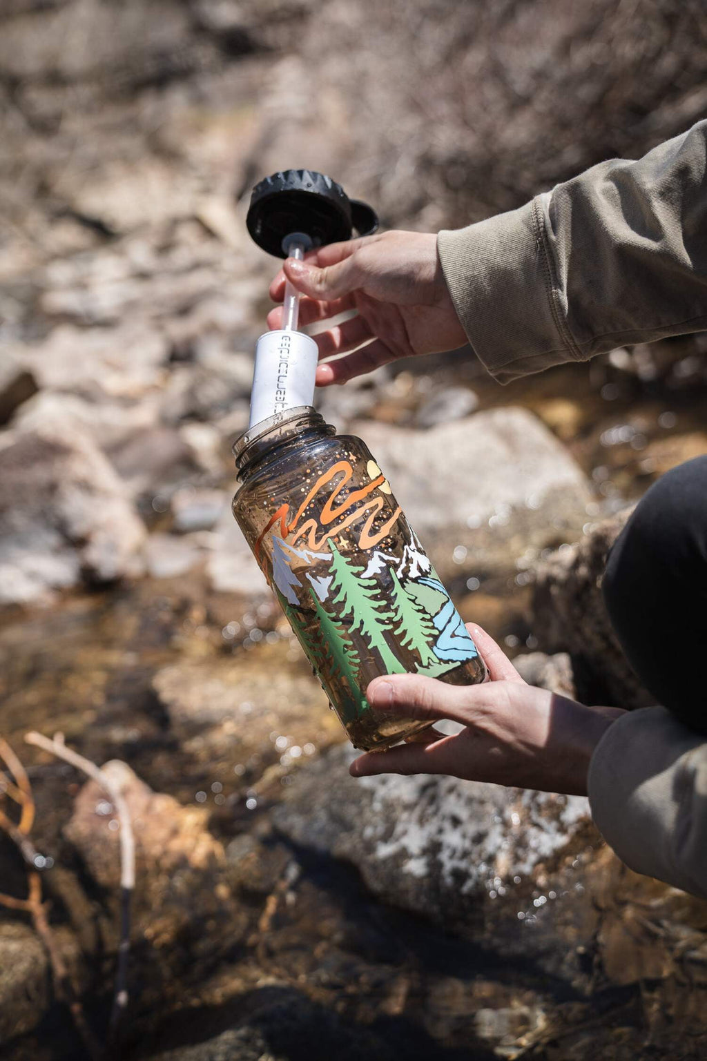 Epic Water Filters Nalgene OG Sustain Tritan USA Made Water Bottle and 75 Gallon Filter - Removes 99.99% of Water Impurities, 32oz, Atomic Child Special Edition - 8FDD