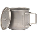 Olicamp Titanium Space Saver Mug with Lid, Nests Nalgene Bottle Inside, Lightweight and Compact, Perfect for Camping and Backpacking, 550mL - 2A9A