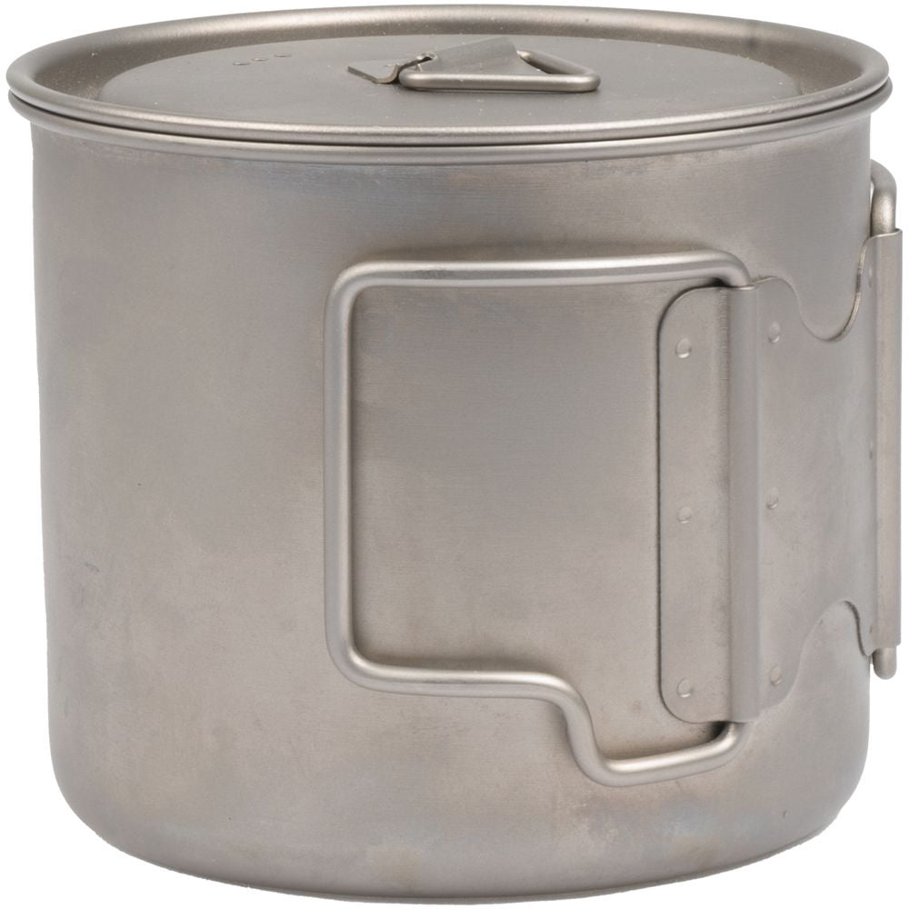 Olicamp Titanium Space Saver Mug with Lid, Nests Nalgene Bottle Inside, Lightweight and Compact, Perfect for Camping and Backpacking, 550mL - 2A9A