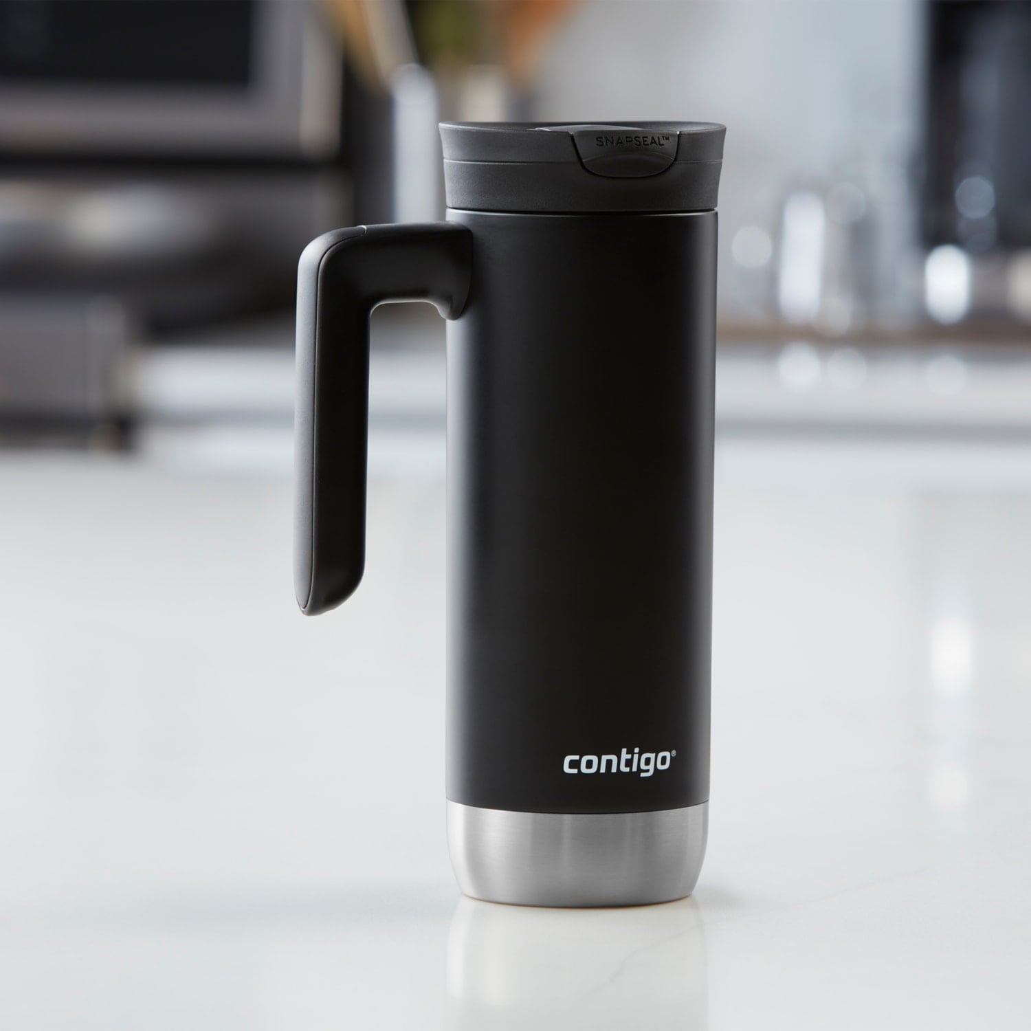 Contigo Huron 2.0 Stainless Steel Travel Mug with SNAPSEAL Lid and Handle in Black, 20 fl oz. - I5GP