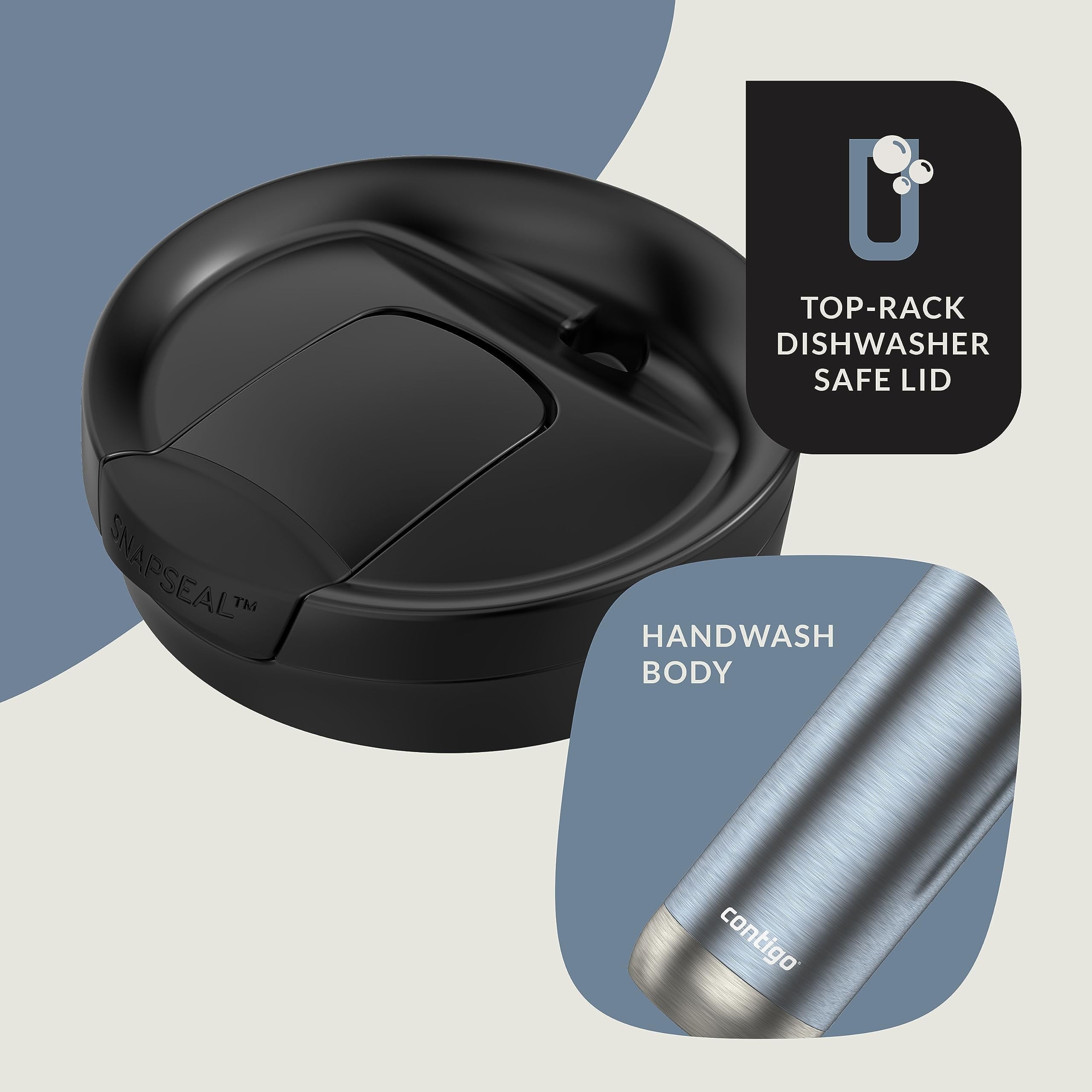 Contigo 20 oz. Superior 2.0 SnapSeal Stainless Steel Travel Mug - Dark Ice - YLFT