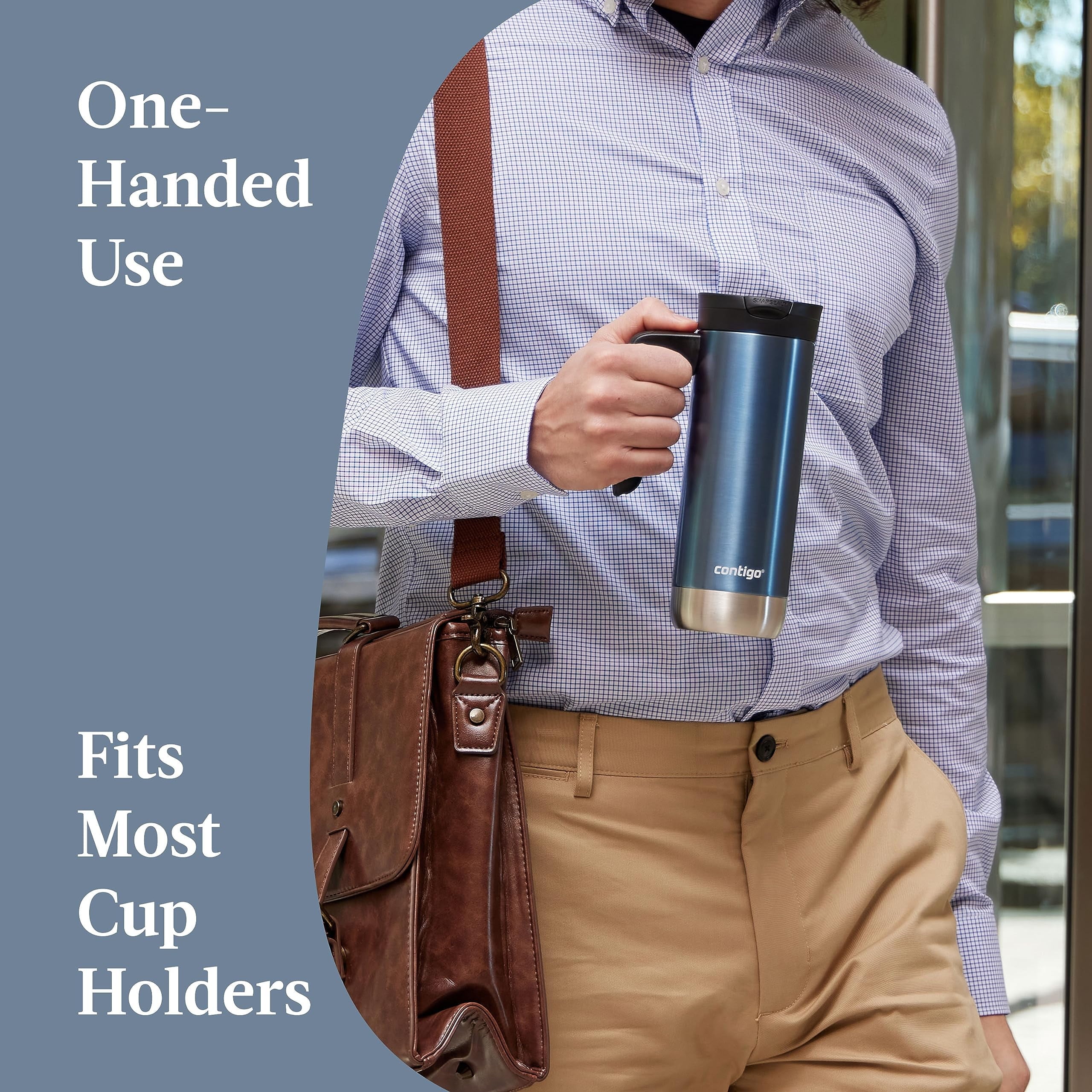 Contigo 20 oz. Superior 2.0 SnapSeal Stainless Steel Travel Mug - Dark Ice - YLFT