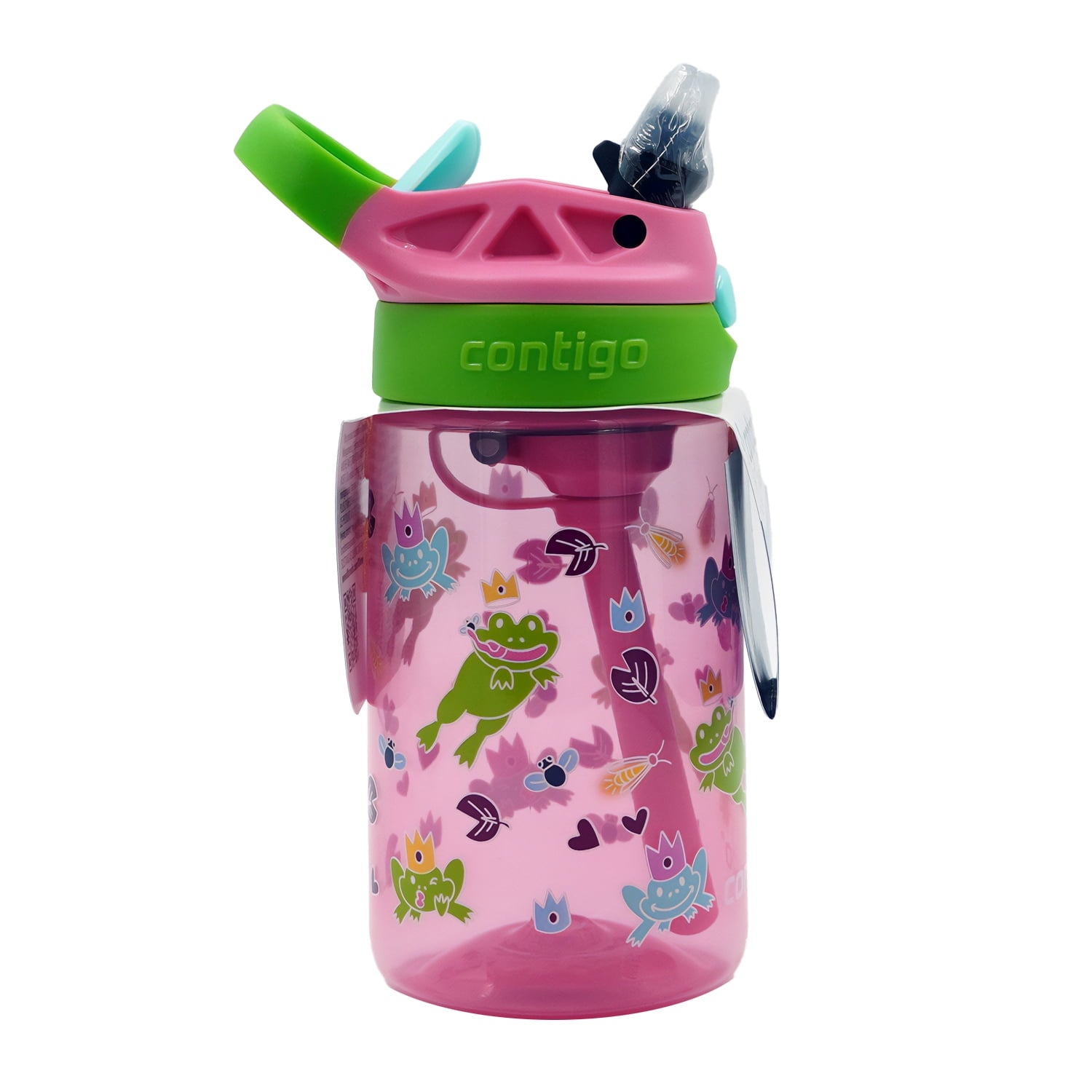Contigo Kids Water Bottle with Redesigned AUTOSPOUT Straw, 14 oz, Grape Forest Haven - IJLN