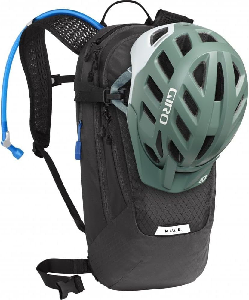CamelBak Women's M.U.L.E. 12 Mountain Biking Hydration Pack - Easy Refilling Hydration Backpack - Magnetic Tube Trap 100oz, Charcoal/Black - FX6Q