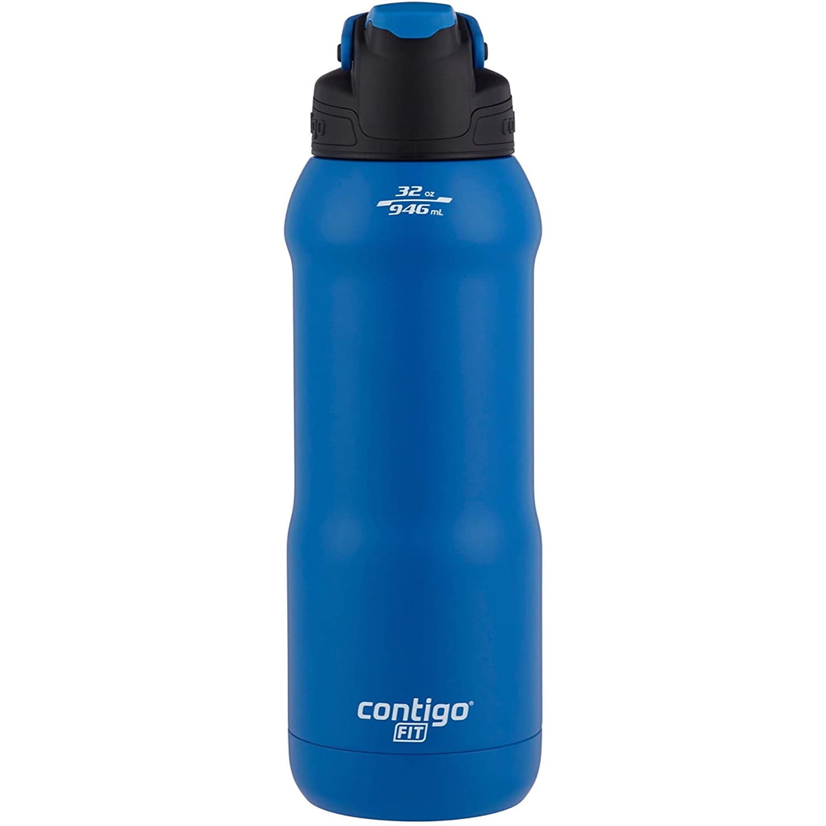 Contigo Fit Stainless Steel AUTOSPOUT Water Bottle with Straw, Blue Amp, 32 fl oz. - D204