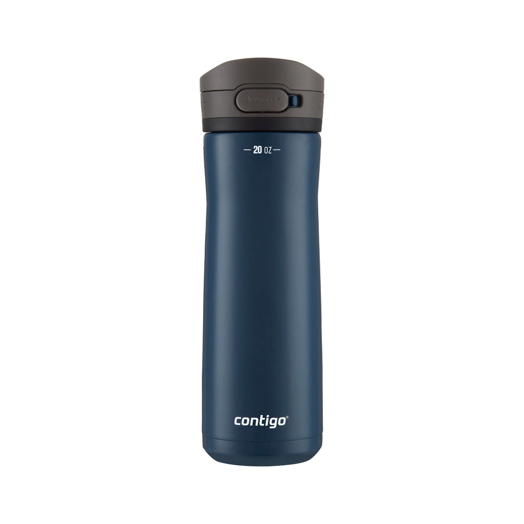 Contigo Jackson Chill Bundle 2 Water Bottles Black 24oz and Blueberry 20oz with Autopop Lid - E60I